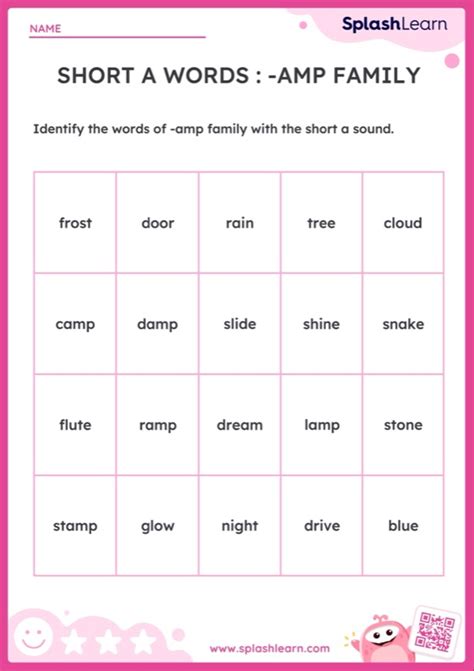Image result for Free Online Worksheets Short Words with An
