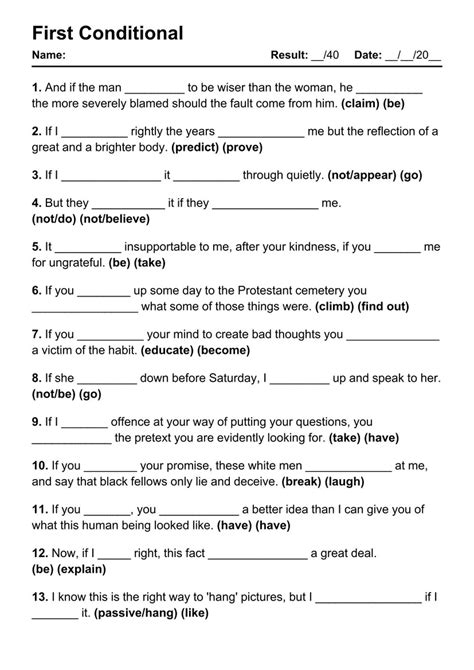 Image result for First Conditional Checking Worksheet