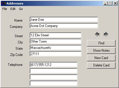 Image result for Addresses Notes Samples as HTML