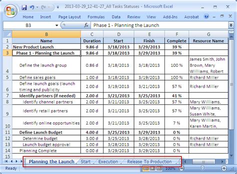 Image result for Project Report Format in Excel