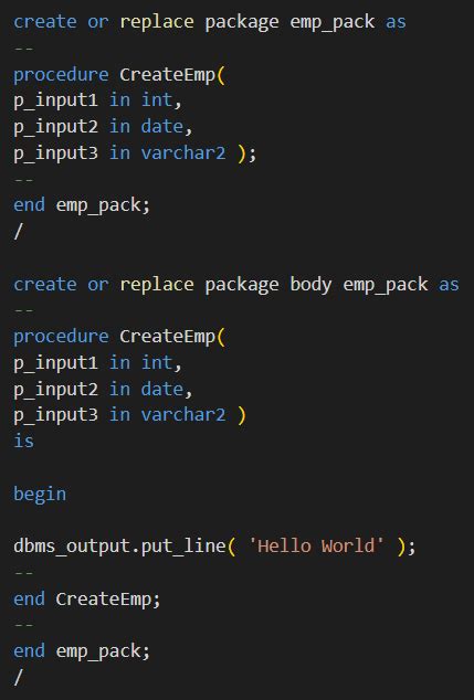 Image result for Package Example in PL SQL