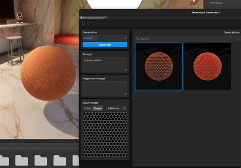 Texture Image for Sphere in Unity 3D Model に対する画像結果