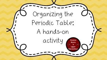Image result for Organizing the Periodic Table Fun