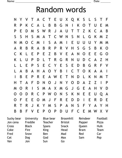 Image result for Word in a Random Order