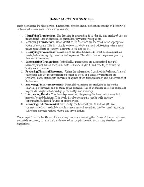 Image result for Basic Steps and Functions of Accounting