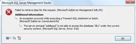 Image result for Error 916 SQL Server