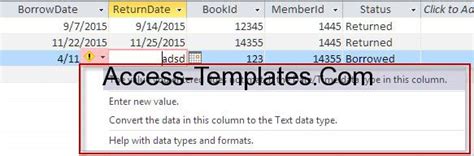 Image result for Access Database Data Types