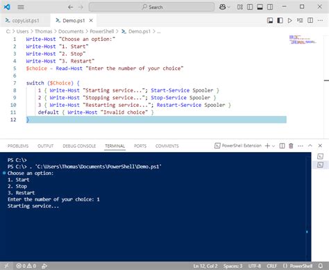 Toradh íomhá ar PowerShell Options