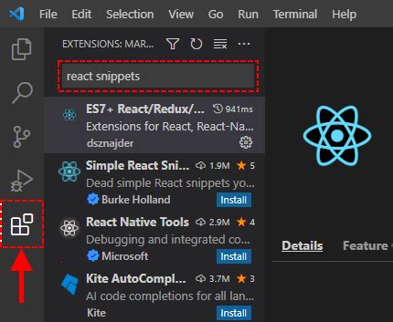 Image result for React Class Component Shortcut Vscode