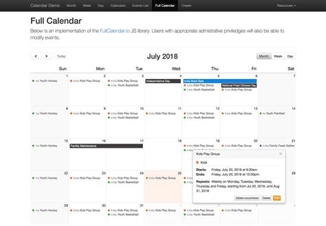 Image result for FullCalendar JavaScript