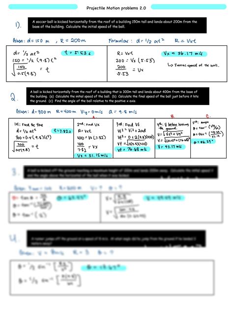 Image result for Projectile Motion Practice Worksheet