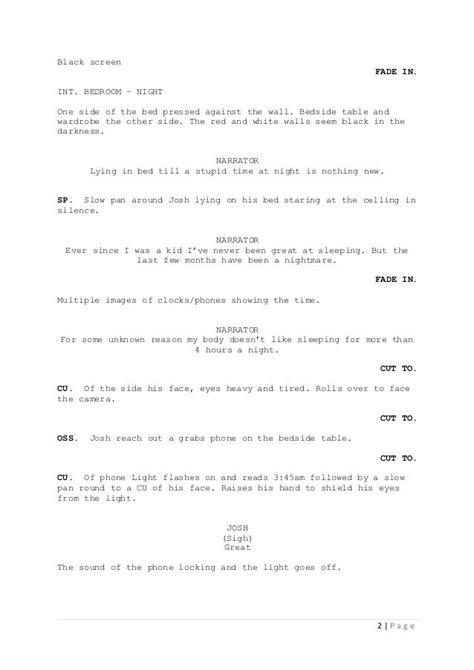 Image result for Examples of a Script Pages in Final Draft