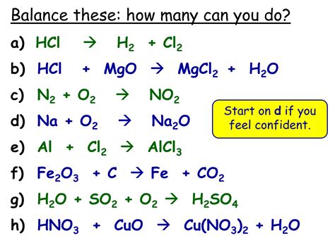 Toradh íomhá ar Balancing Equations Science