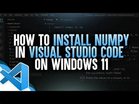 Image result for How to Import Numpy in Visual Studio Code