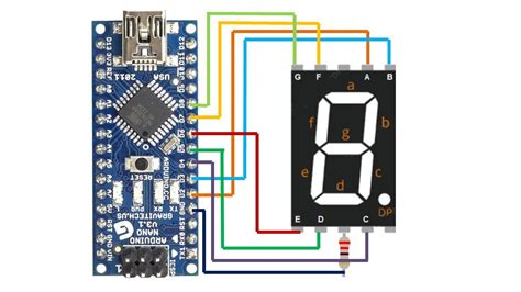 Image result for Connect 2 1-Digit 7-Segment Arduino