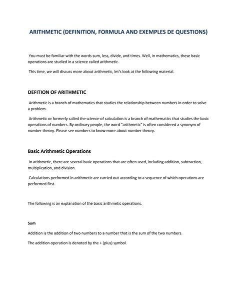 arithmetic function formula に対する画像結果