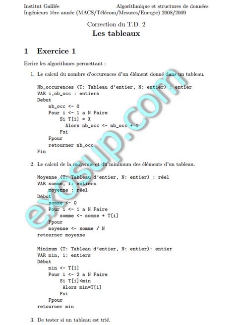 Image result for Exercice En Algorithme