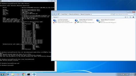 Toradh íomhá ar Windows 7 Network Wi-Fi