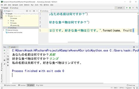 Programme Python Input に対する画像結果
