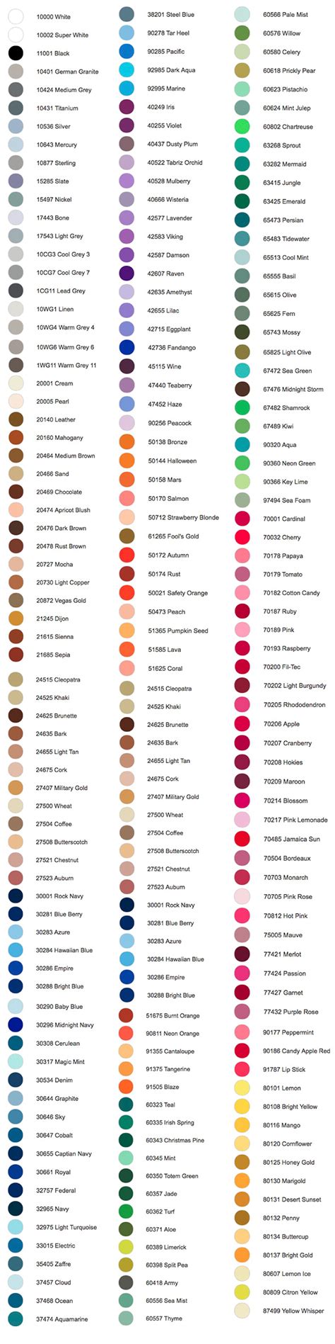 Printable Glide Thread Color Chart に対する画像結果