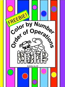 Toradh íomhá ar Order of Operations Color Sheet