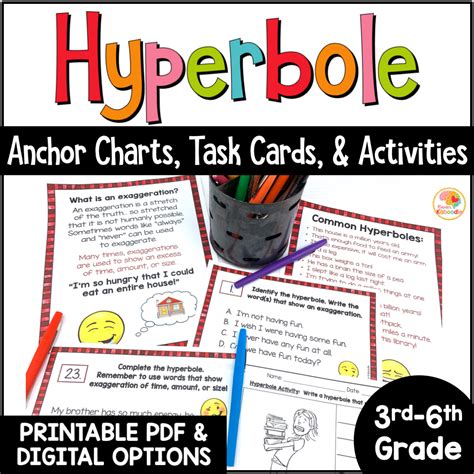 Free Printable Hyperbole Anchor Chart 2nd Grade に対する画像結果