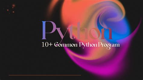 Image result for 100 Python Programs