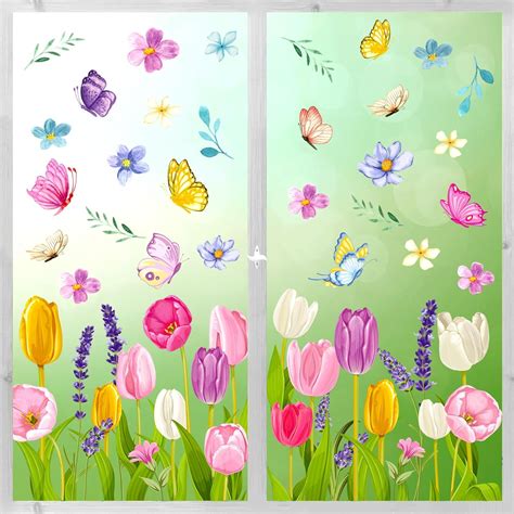 Image result for Spring Flowers Window Clings