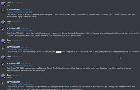 SCP Discord Bot に対する画像結果