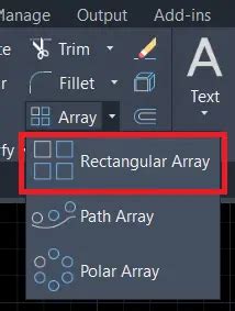 Image result for Rectangular Array AutoCAD