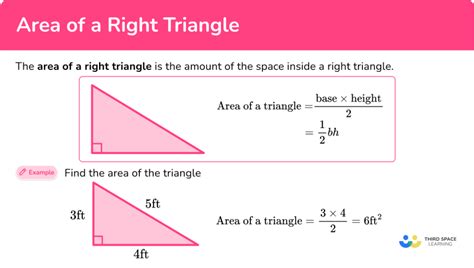 Area of a Right Triangle - Math Steps, Examples & Questions