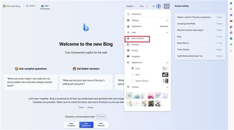 Image result for How to Turn Off Search History in Bing