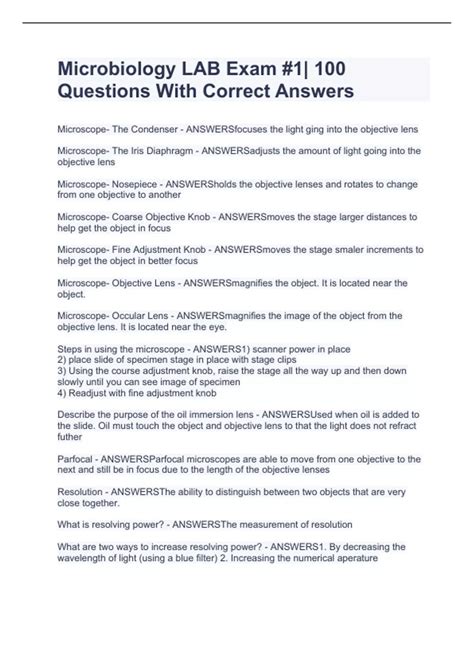 Toradh íomhá ar Microbiology Lab Exam One