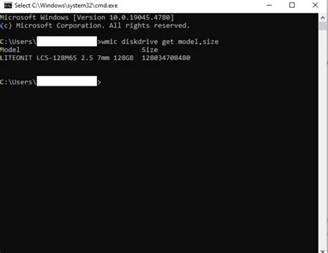 Toradh íomhá ar Cmd Specs Command
