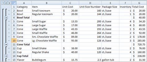 Toradh íomhá ar Grouping Sorting Filtering Excel