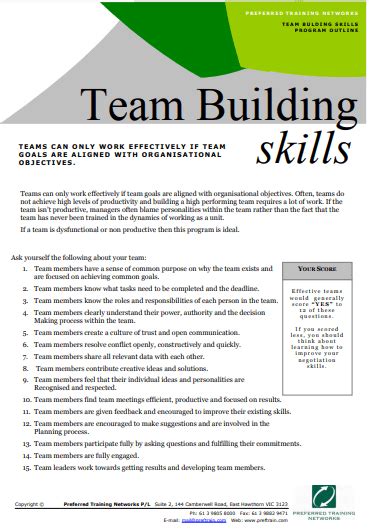 Image result for Team Building Module Outline