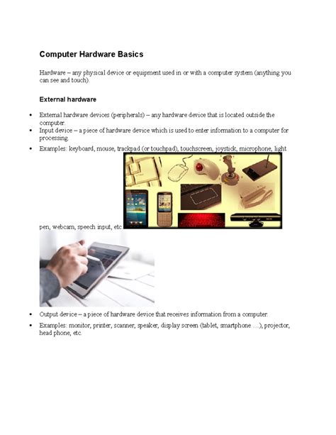 Basic Hardware within a Computer に対する画像結果
