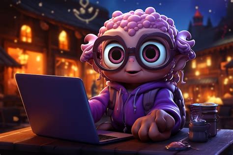 Image result for Animated Python Sitting at Table with Computer