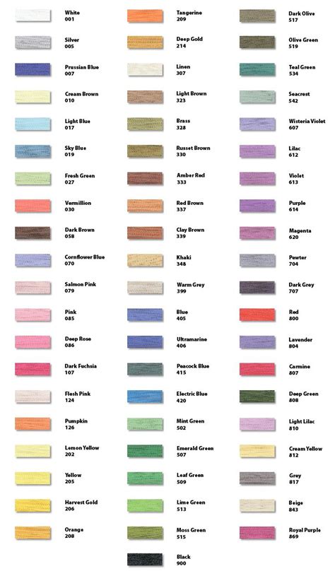 Image result for New Brothread Embroidery Thread Color Chart