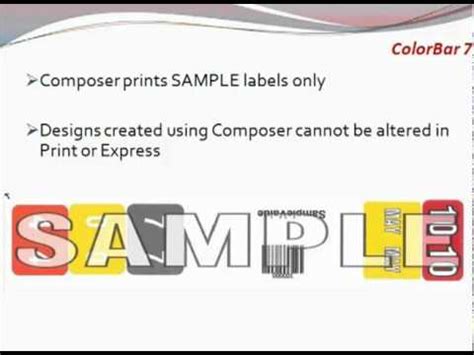 Image result for Color Bar Label Program