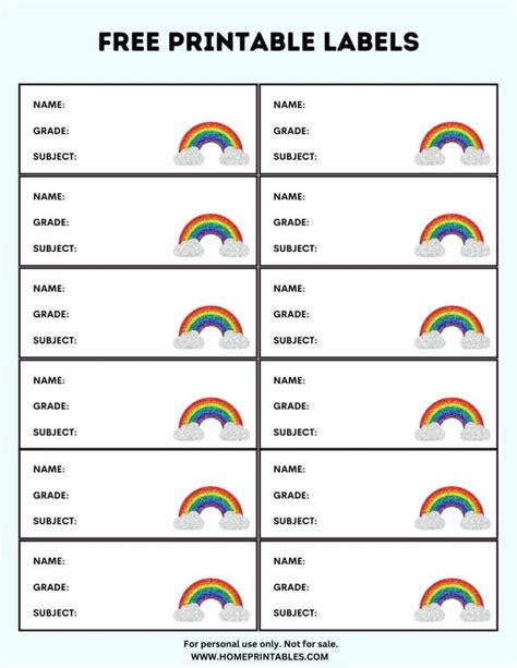 Toradh íomhá ar Notebook Subject Label Design Editable