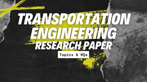Image result for Transportation Engineering Research Topics