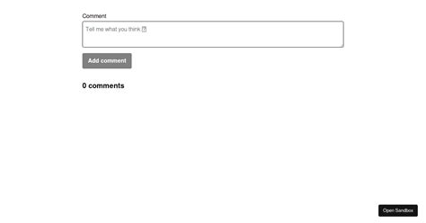 Send Comments Dialog UI に対する画像結果