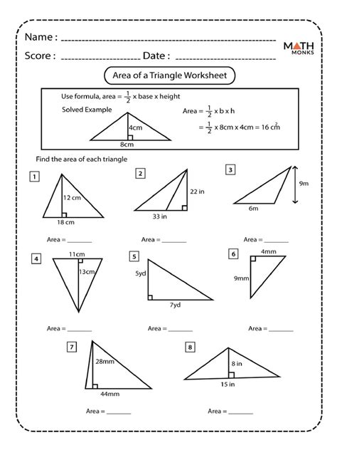 Image result for Word Problems Finding Area of a Triangle