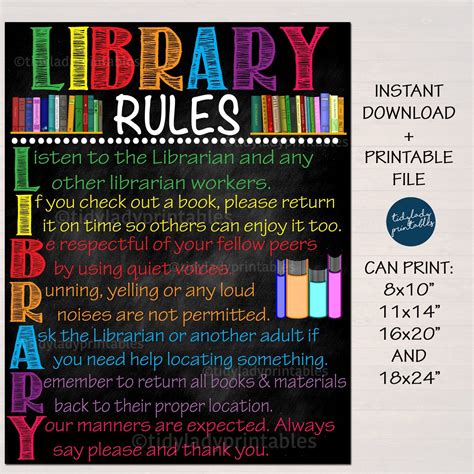 Image result for Basic School Library Rules