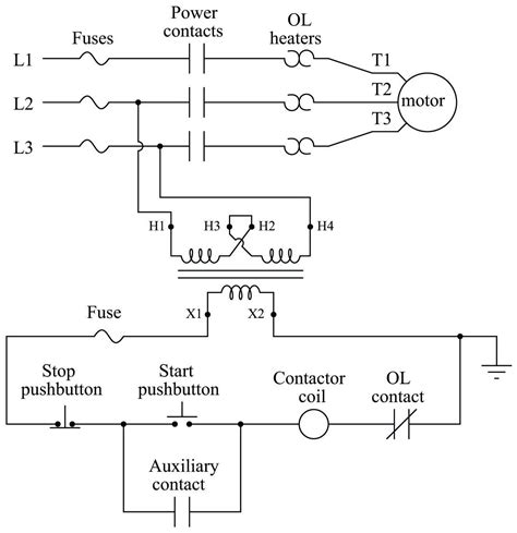 Image result for 3 Phase Motor Control Circuit Diagram