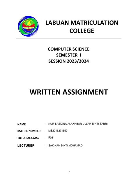 Assignment Sample for Computer Science に対する画像結果