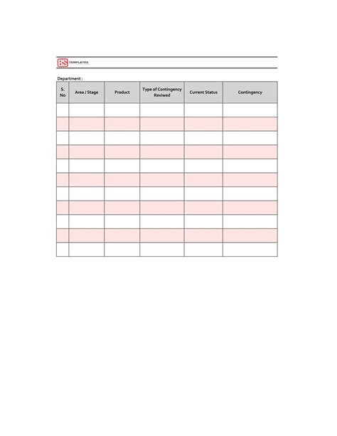 Image result for Contingenncy Plan Example