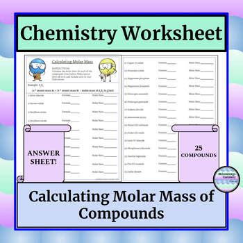 Image result for Molar Mass Worksheet Answer Key