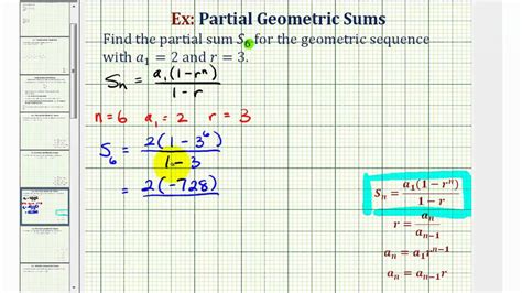 Toradh íomhá ar Geometry Series Partial Sums Formulas